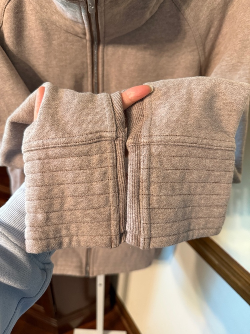 Lululemon Radiant Full Zip Jacket II Sz 10 Heathered Spanish Oak Cotton Fleece - Picture 4 of 7